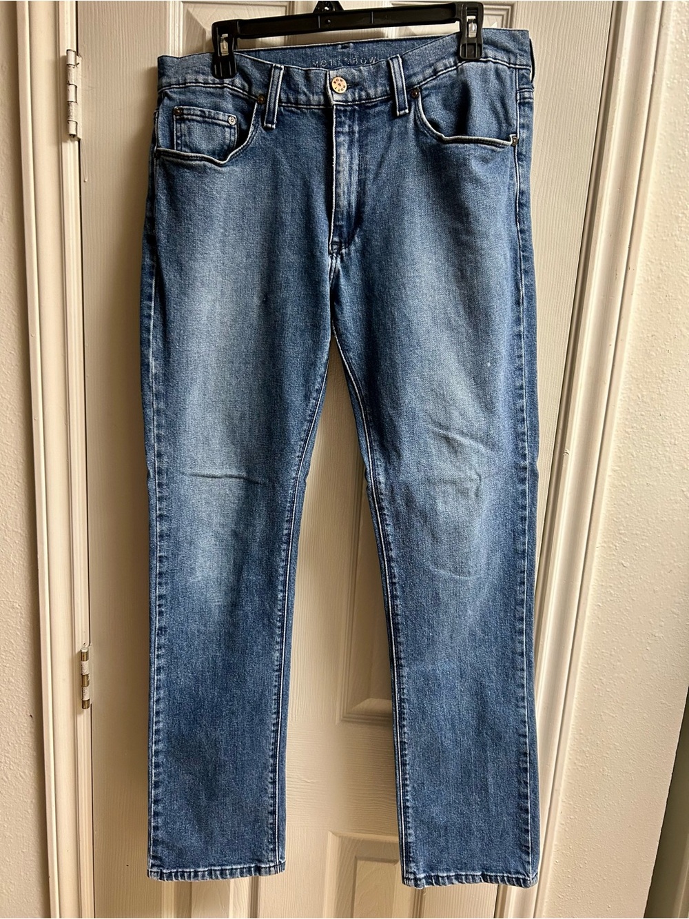 Slim Straight Men's Jeans — Medium Blue Denim 33x32